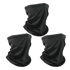 3 Pack Bandana Neck Warmer Ski Snood for Men & Women Winter Fleece Windproof Neck Gaiter Multifunctional Headwear Face Mask Elastic Gaiters Headband Snood Resistence for Outdoors Sports Cycling Hiking