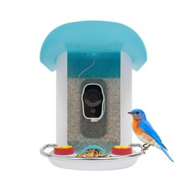 Bird Feeder with Camera, Smart AI Bird Breed Recognition, 1080P Bird Watching Camera with Solar Powered Wireless Video Bird Cam, Auto Capture Bird Videos & Instant Notifications