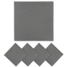 GJTr Musical Instrument Cloth Cleaning Cloth Polishing Cloth Large 15.7 x 15.7 inches (40 x 40 cm), Set of 5 (Charcoal)