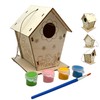 Wooden Birdhouse Crafting Kit: 12 DIY Unfinished Bird House with
