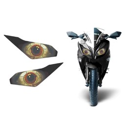 AMR Racing Sport Bike Headlight Eye Graphics Decal Cover Compatible with Kawasaki Ninja 300 2012-2014 - Fright