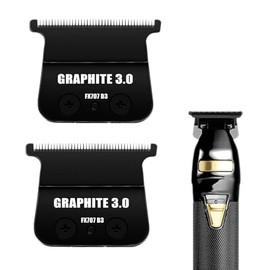 2 Pcs FX707Z DLC 2.0 Replacement Blades Head Compatible with BaByliss PRO Barberology Trimmer Blade,Zero-Gapped Replacement Trimmer Blade Compatible with BaBylissPRO FX787 & FX726 Trimmer（Black）