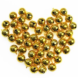 BetterJonny 50 Pcs Bell, 0.6 inch (16 mm) Tin Bell, Gold, Decorative Bell, Cute Bell, Event Christmas Decoration, DIY Crafts, Amulet..