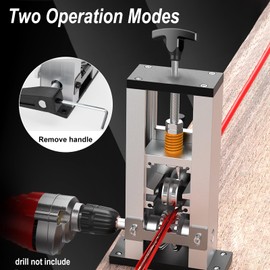HAOYOO Wire Stripper Machine, Drill-Powered/Manual Two-In-One Wire Strippers Tool, Wire Stripper for 0.06"-1"(1.5~25 mm) Scrap Wire, Wire Stripping Tool for DIY Cable Copper