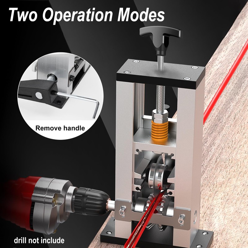 HAOYOO Wire Stripper Machine, Drill-Powered/Manual Two-In-One Wire Strippers Tool, Wire