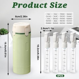 Set di flaconi dispenser da viaggio 4 in 1, Dispenser da viaggio 4 in 1, 4-in-1 Barattoli da Viaggio Riutilizzabili e Ricaricabili, Flaconi con Pompetta Ricaricabili, per Shampoo, Lozioni, Balsamo