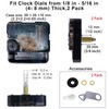 EMOON 2 Pack Wall Clock Movement Mechanism with 4 Pack