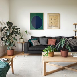 Artevasi Blumentopf Miami 16cm Mokka Braun – Moderner Übertopf aus recyceltem Kunststoff mit Matter Oberfläche – dekorativer Pflanztopf