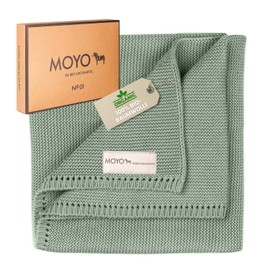 MOYO Baby Blanket Behutsamer Aventurine, 75 x 100 cm, Breathable Cuddly Blanket Made of 100% GOTS Organic Cotton, Soft Baby Duvet for Boys and Girls, Cotton Blanket Birth
