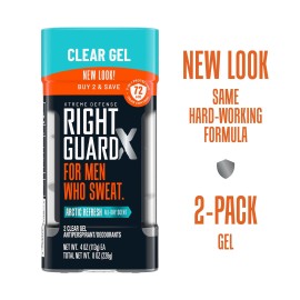 Right Guard Xtreme Defense Antiperspirant Deodorant Gel, Arctic Refresh 4 oz 2Pk