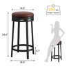 GarveeHome Swivel Bar Stools Set of 4, 24.4" Counter Height