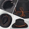 Michear Women Men Western Cowboy Hat 100% Wool Fedora Felt