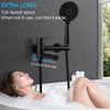 KAPHOME Matte Black Wall Mount Bathtub Faucet with Hand Shower,Tub