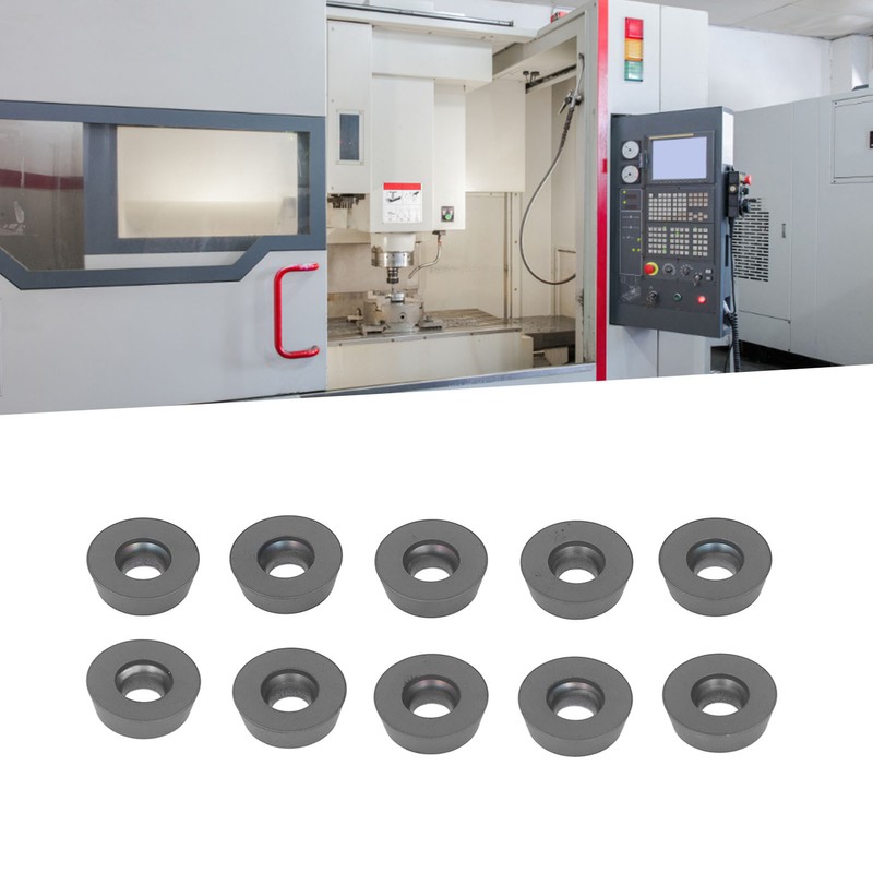 10PCS Black Coating Carbide Inserts Round CNC Turning Milling Inserts