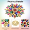 PATIKIL 4.3 Inch Rhinestone Patches, Flower Shape Applique Patches Rhinestone