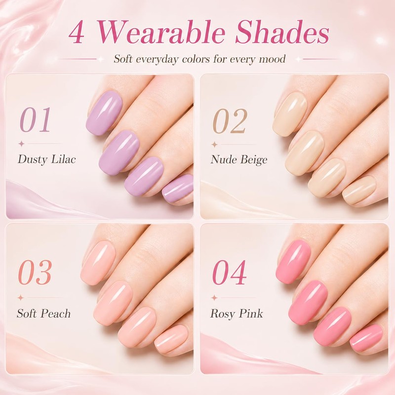 4PCS Water-Based Nail Polish Pen, ,Fast Drying Water Based No