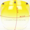 Yellow Gradient Wide Bubble Shield for Jet Helmets
