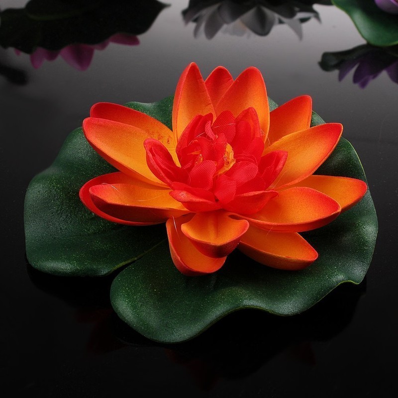 4 Pcs Artificial Foam Lotus Water Lily Flower Artificial Floating