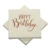 20 Napkins Happy Birthday 33 x 33 cm (Cream/Copper)