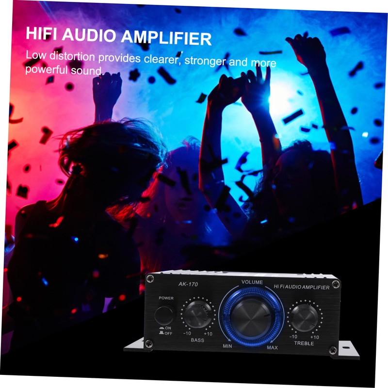 Mipcase 1pc Mini Digital Stereo Amplifier Portable HiFi Wireless Audio