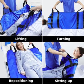 [Delete] Transfer Sheet for Patient Lifter, Patient Transfer Board with Eight Handles, Suitable for Obese People, Elderly People and Patients Who Need to Be Transferred (Navy Blue 100 x 148 cm)
