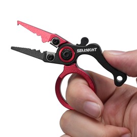 Seaknight Mini Fishing Pliers 79mm Portable 28g Ultra Lightweight Multifunctional Fishing Tool Line Cutter Hook Remover Aluminum Alloy Fishing Accessories Red