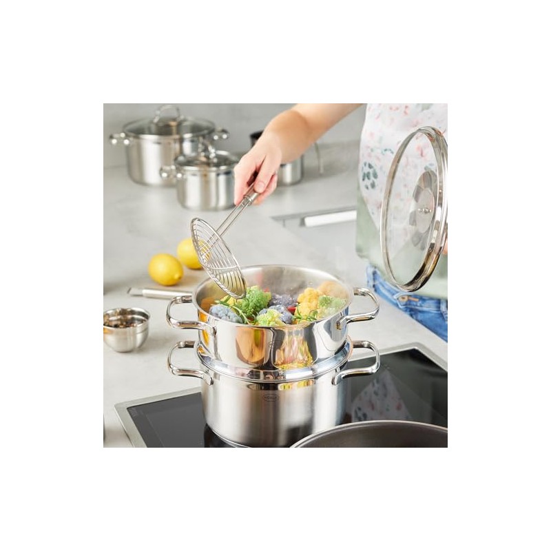 Rosle 95681 Stainless Steel Wire Kitchen Skimmer Ladle with Round