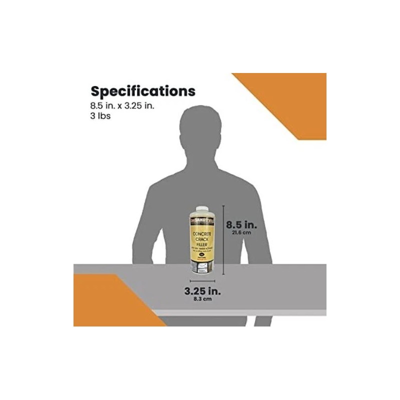 ConSANDtrate Concrete Joint and Crack Filler - 3 lb. bottle