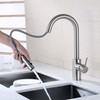 Luxier KTS21-TB Single-Handle Pull-Down Sprayer Kitchen Faucet with 2-Function Sprayhead