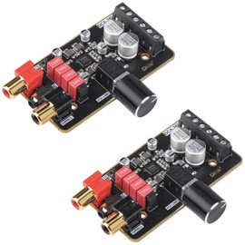 DROK 15W+15W 2.0 2pcs 12V Amplifier Board, Dual Channel Audio Amplifier Board PAM8620 DC 8-26V 24V Digital Stereo Amp Module Class D Mini Power DIY Amplify Circuit for Sound System Speaker