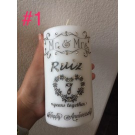 Unbranded Custom Candles Anniversary/we