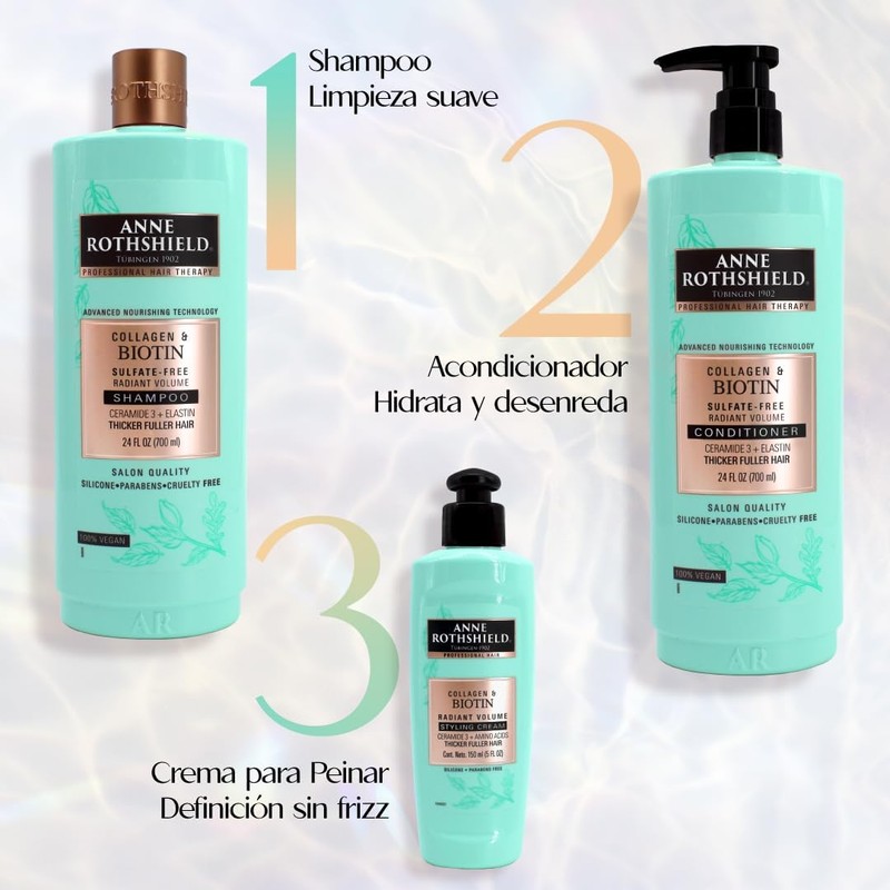 ANNE ROTHSHIELD CREMA PARA PEINAR COLLAGEN BIOTIN 150ml
