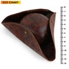 Skeleteen Faux Leather Pirate Hat - Brown Distressed Leather Colonial