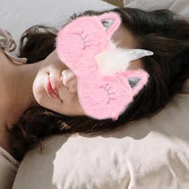 Beavorty 2pcs Eye Mask Facial Mask Night Mask Sleep Masks for Women Eye Sleep Mask for Women Sleeping Mask Eye Covers for Sleeping Sleep Mask Cute Alpaca 3d To Sleep Plush