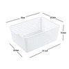 Obstnny 4 Pack Plastic Woven Storage Baskets, White Kitchen Cupboard