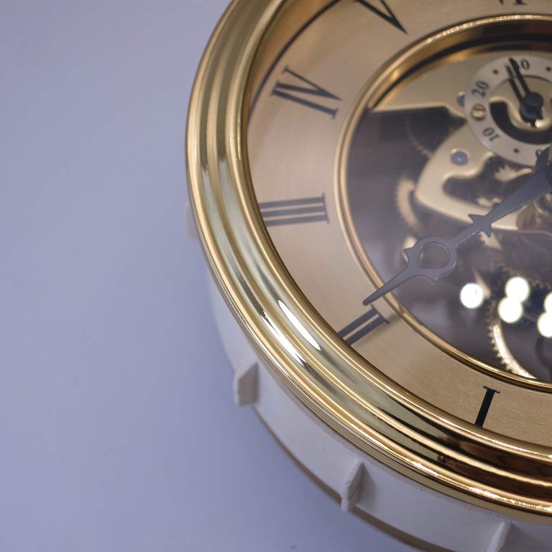 DEEWISH Movement, Transparent Skeleton Clock Inserts, Built-in Clock, Quartz Movement,