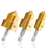 Bestgle 3 Pcs PPR Lifting Step Drill Bits, 1/4" Hex