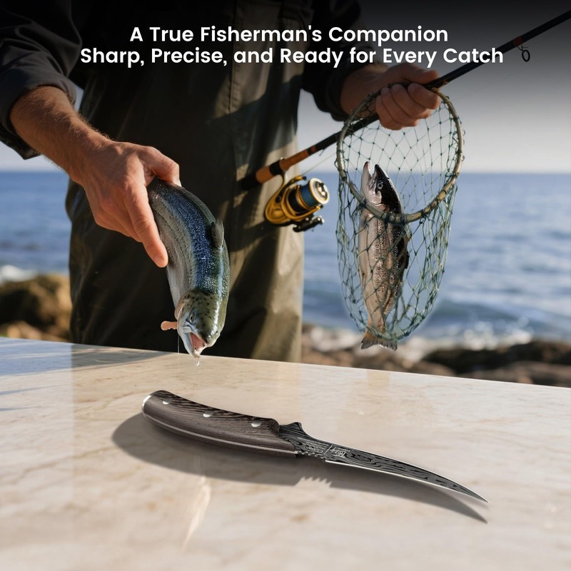 SYOKAMI Fillet Knife, Razor Sharp 7.2 Inch Boning Knife, High