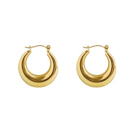 HUGE TOMATO Large Gold Hoop Earrings Big Chunky Gold Earrings for Women 14K Gold Plated Hypoallergenic Earrings for Gift