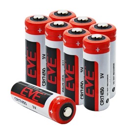 STEPMAX 8 Pack CR17450 Lithium Battery 2400mAh 3V for PLC Industrial Control