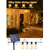 Ollny 25+2 LEDs ST38 Solar String Lights for Outside, 50