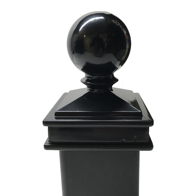 2.5" x 2.5" Aluminium Ball Top Post Cap for Metal