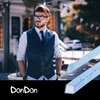 DonDon Mens Handmade Silk Look Ties 6cm, lightblue