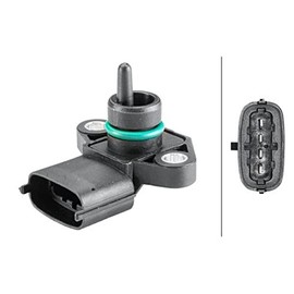 HELLA 6PP 358 152-201 Sensor, Suction Pipe Pressure - 4-Pin - Screwed