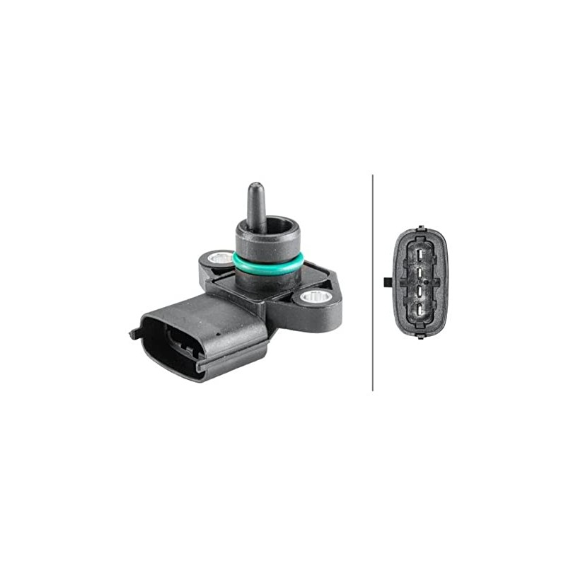 HELLA 6PP 358 152-201 Sensor, Suction Pipe Pressure - 4-Pin