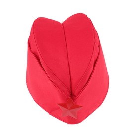 Army Garrison Cap Canvas Sailor Dance Boat Cap Side Cap for Party Cosplay Performance （Red）