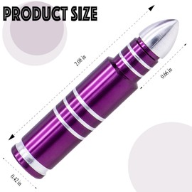 MEAJOO 4PCS Bullet Style Long Tire Valve Caps, Corrosion Resistant Leak-Proof Tire Air Cap, Aluminum Alloy Wheel Valve Covers fits Cars, Trucks, Bikes, Motorcycles, Bicycles Tire Caps(Purple)