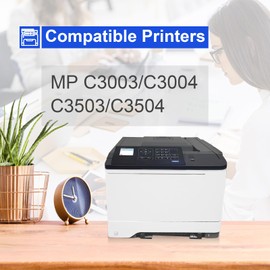 Galada pro Remanufactured MP C3503 MP C3003 Toner Cartridge Replacement for Ricoh 841813 841814 841815 841816 to use with MP C3503 MP C3003 MP C3504 MP C3004 Printer（4 Pack）