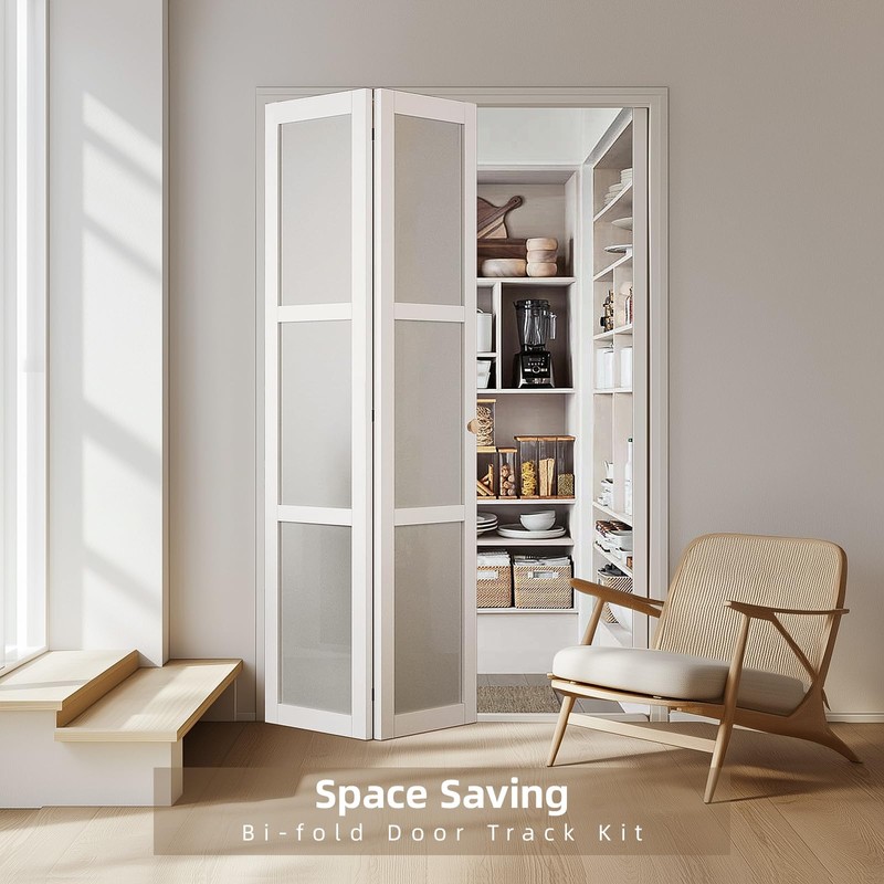 Bifold Door Hardware Kit, 36-Inch Bi-fold Closet Door Track Kit