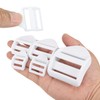 sourcing map 16Pcs Plastic Ladder Slider, 1" (25mm) White Adjustable